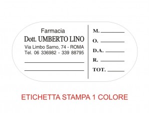 Etichette adesive per farmacie e parafarmacie (mm 57x27) (cod. 38P)
